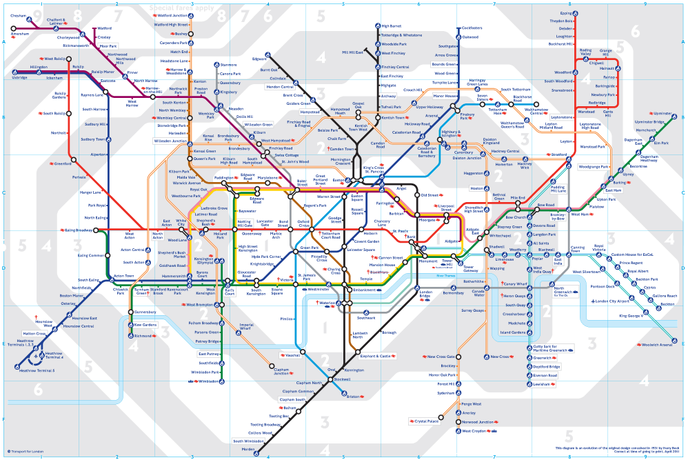 New London Underground Tube Map Design Proposal by Mark Noad