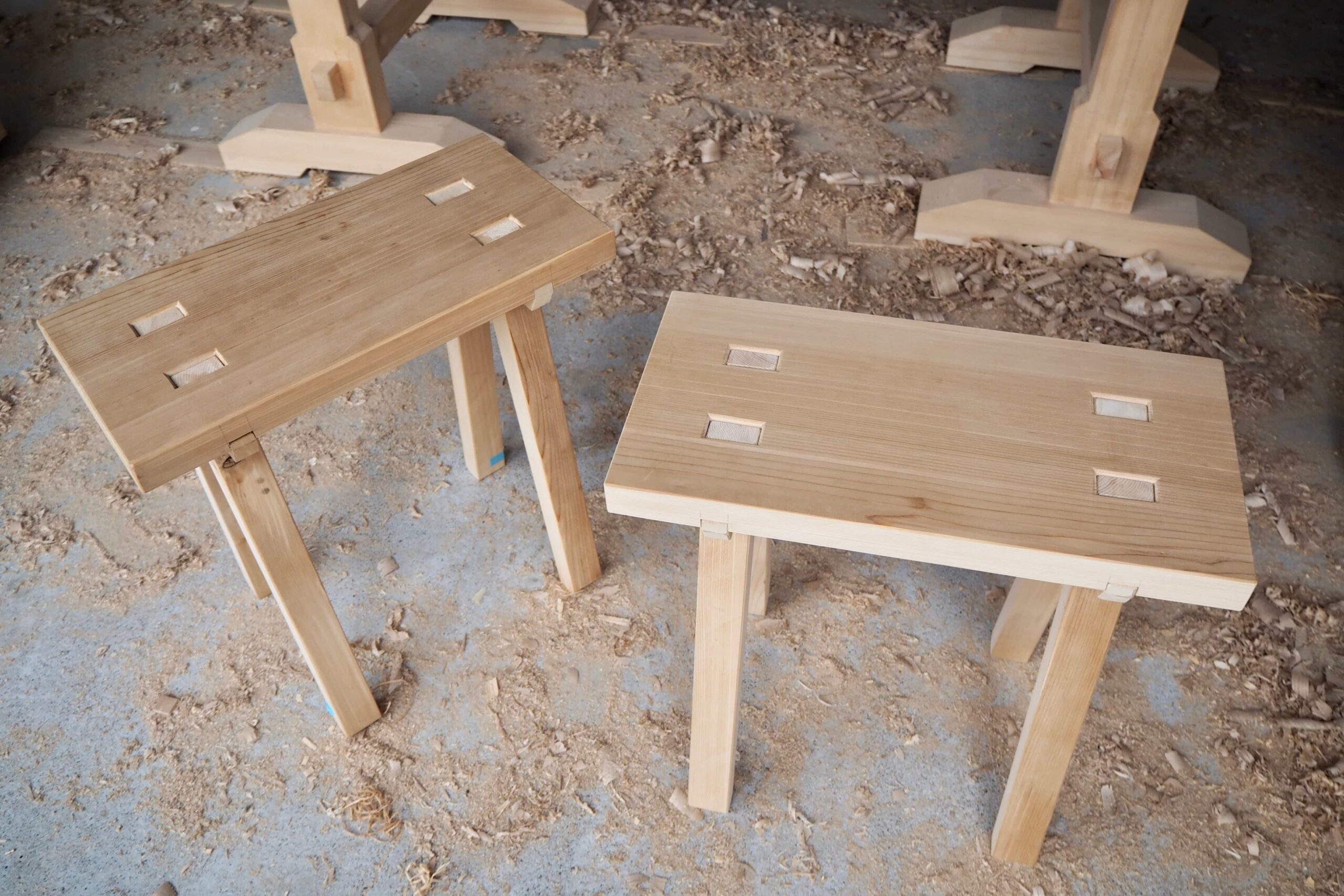 Building Freestanding Wooden Stools