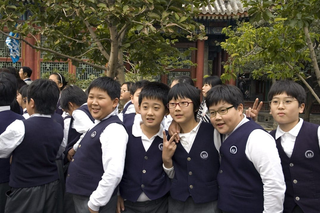 School kids at the Summer Palace