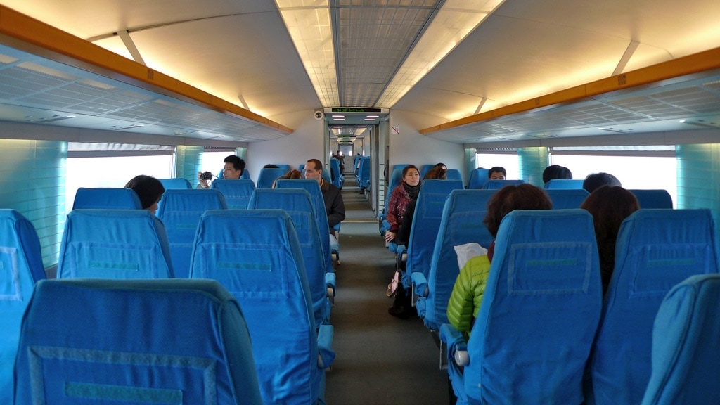 Inside of Shanghai Maglev Train