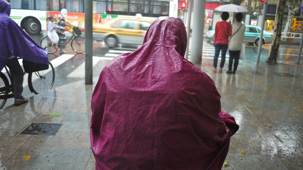 Raining in Shanghai