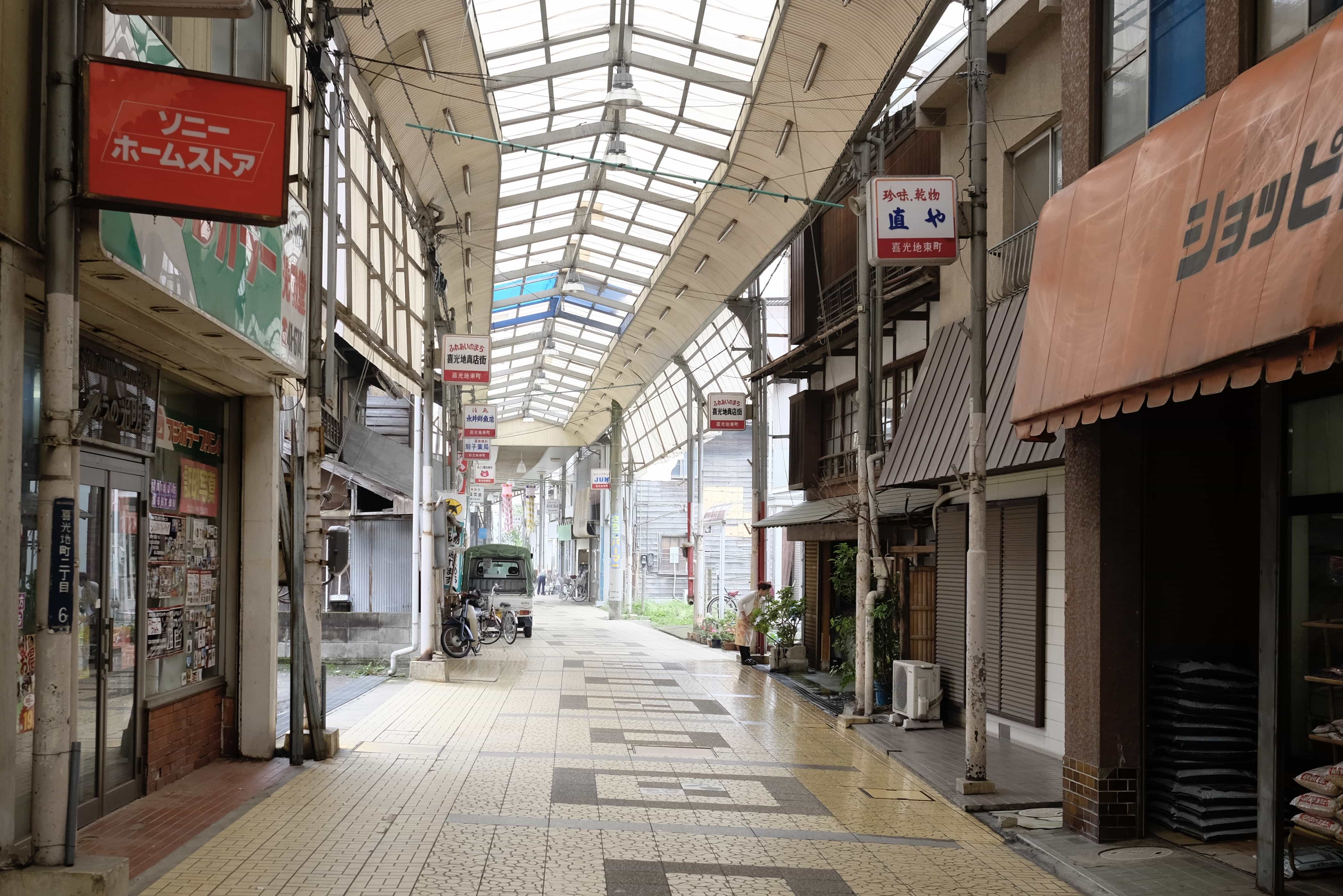 Ancient covered shopping arcade
