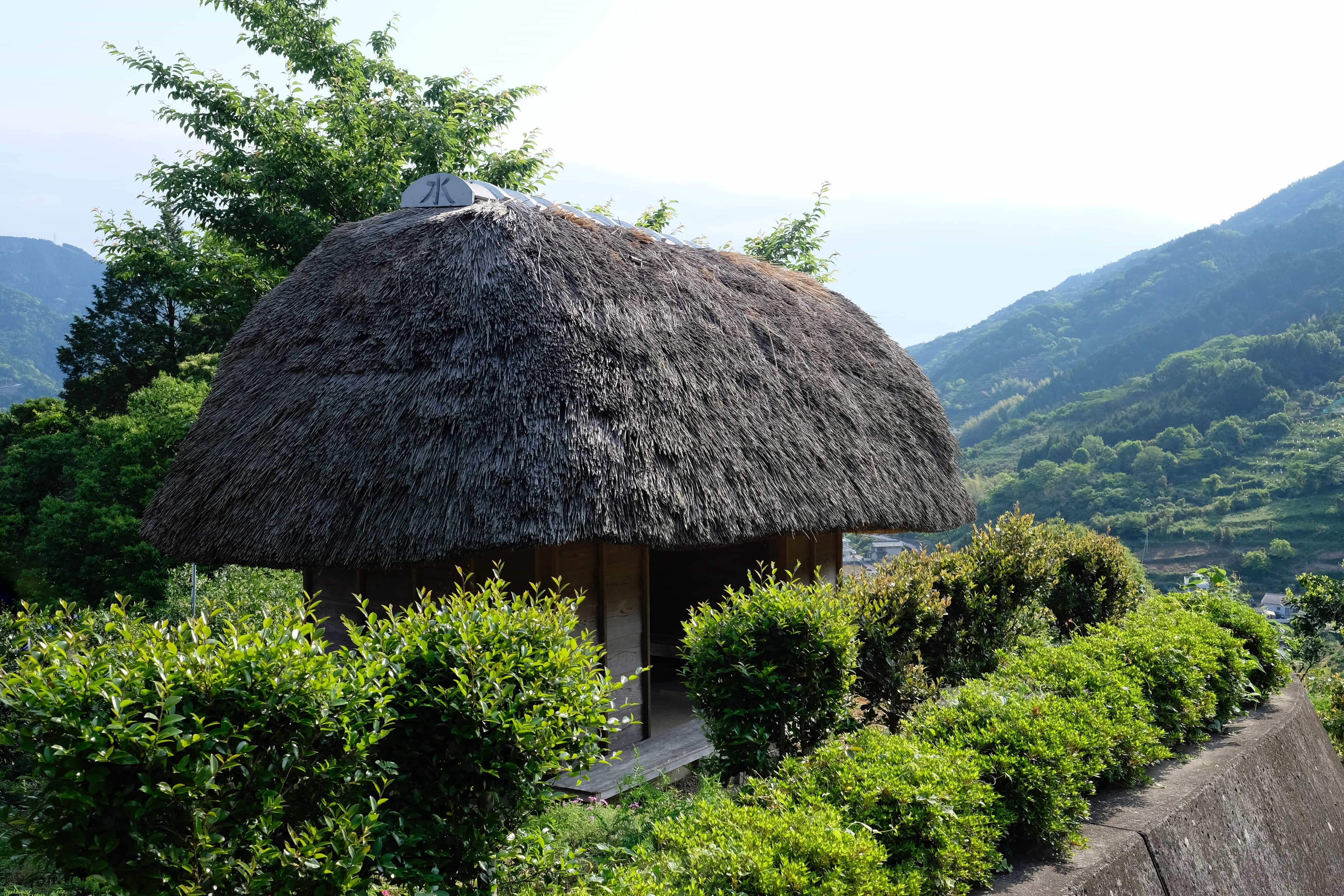 Thatched henro hut