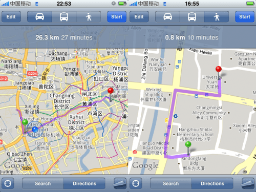 Google Maps iPhone App